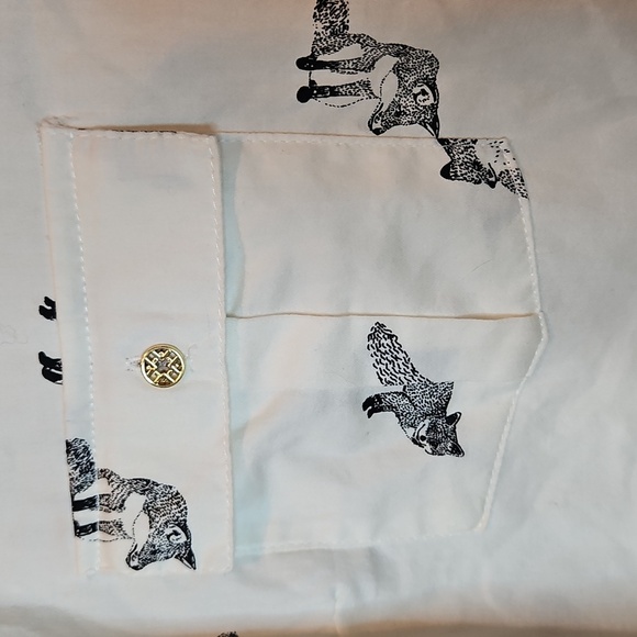 Vintage Jaclyn Smith Button Down Fox Shirt With Gold Button Details. Sz. XL - Picture 3 of 11